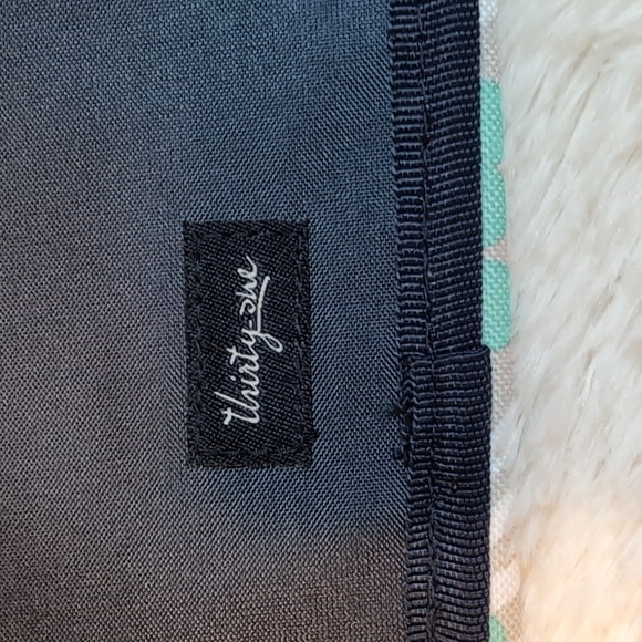 Thirty one Hanging Tote Back Seat Organizer Beach Aqua Floral Pattern - Picture 6 of 10